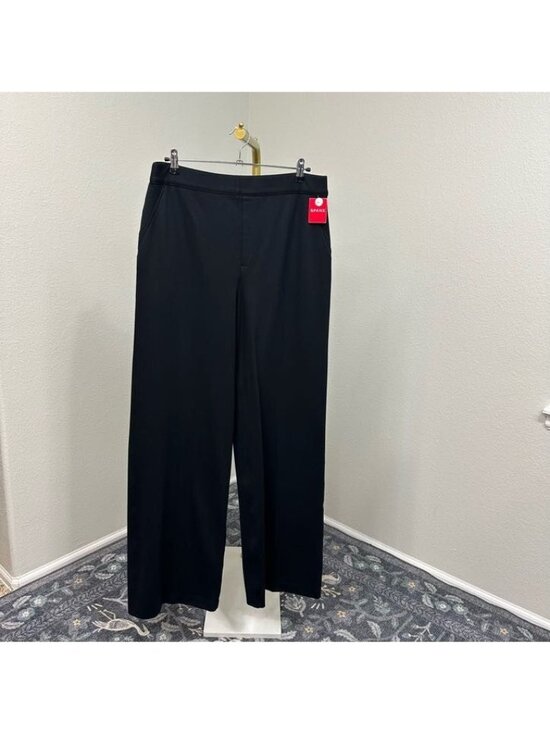 SPANX Pants - Spanx The Perfect Pants Ponte Classic Black Wide Leg Trousers Womens Size XL NEW